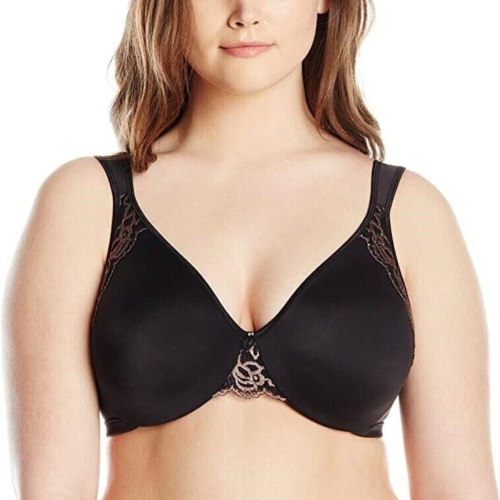 WonderBra No Poke Underwire Bra Style W1983 Black Plus Size 44B NWT ✨